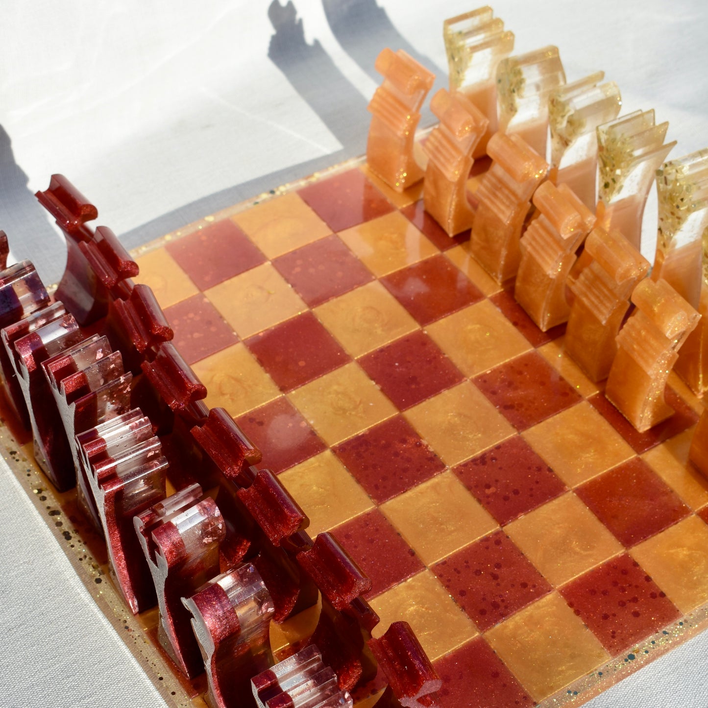 Premium College Colors Chess & Checkers Set • Sleek Custom Chess & Checkers Set