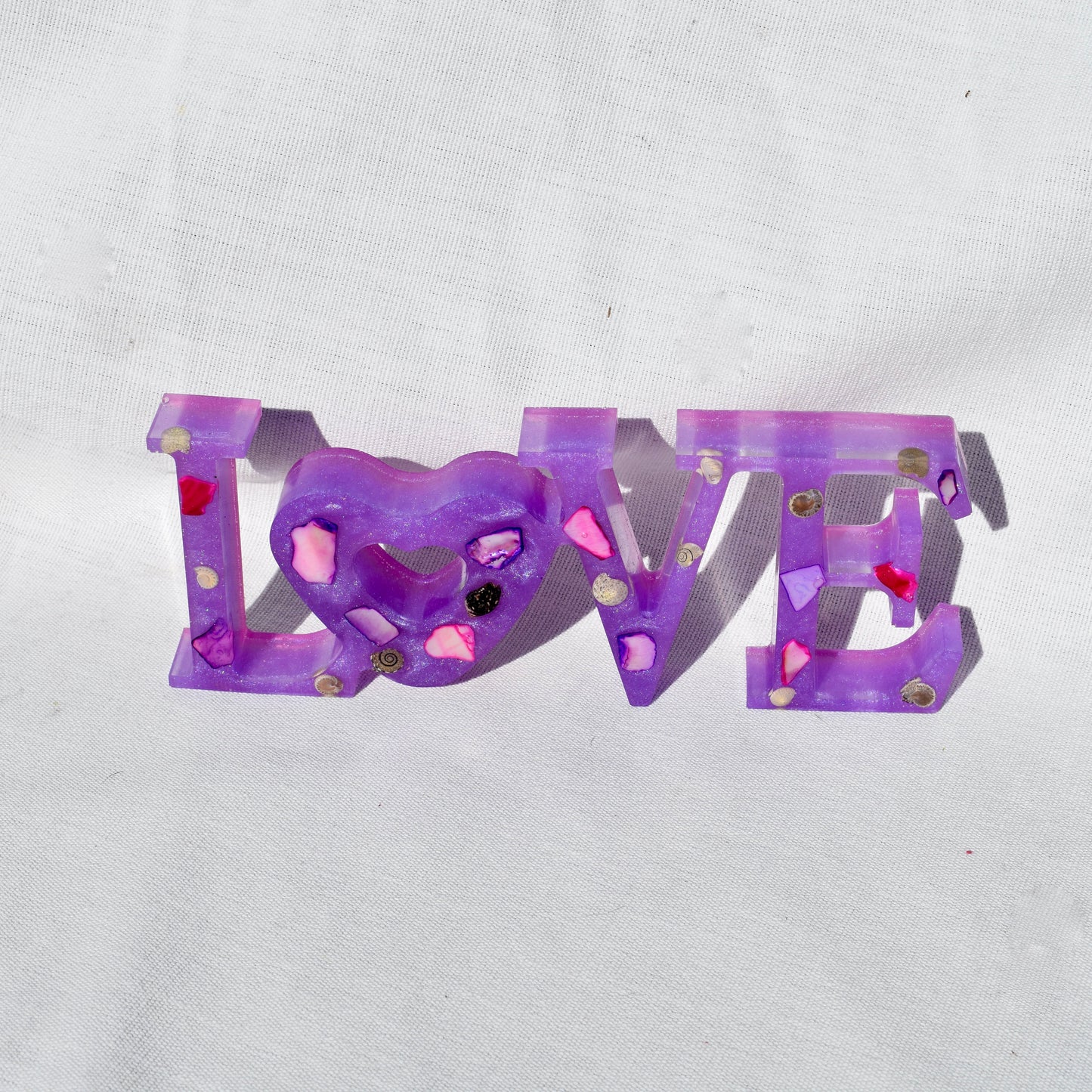 “Love” Word Art • Beach Themed Resin Word Art “LOVE” Decor