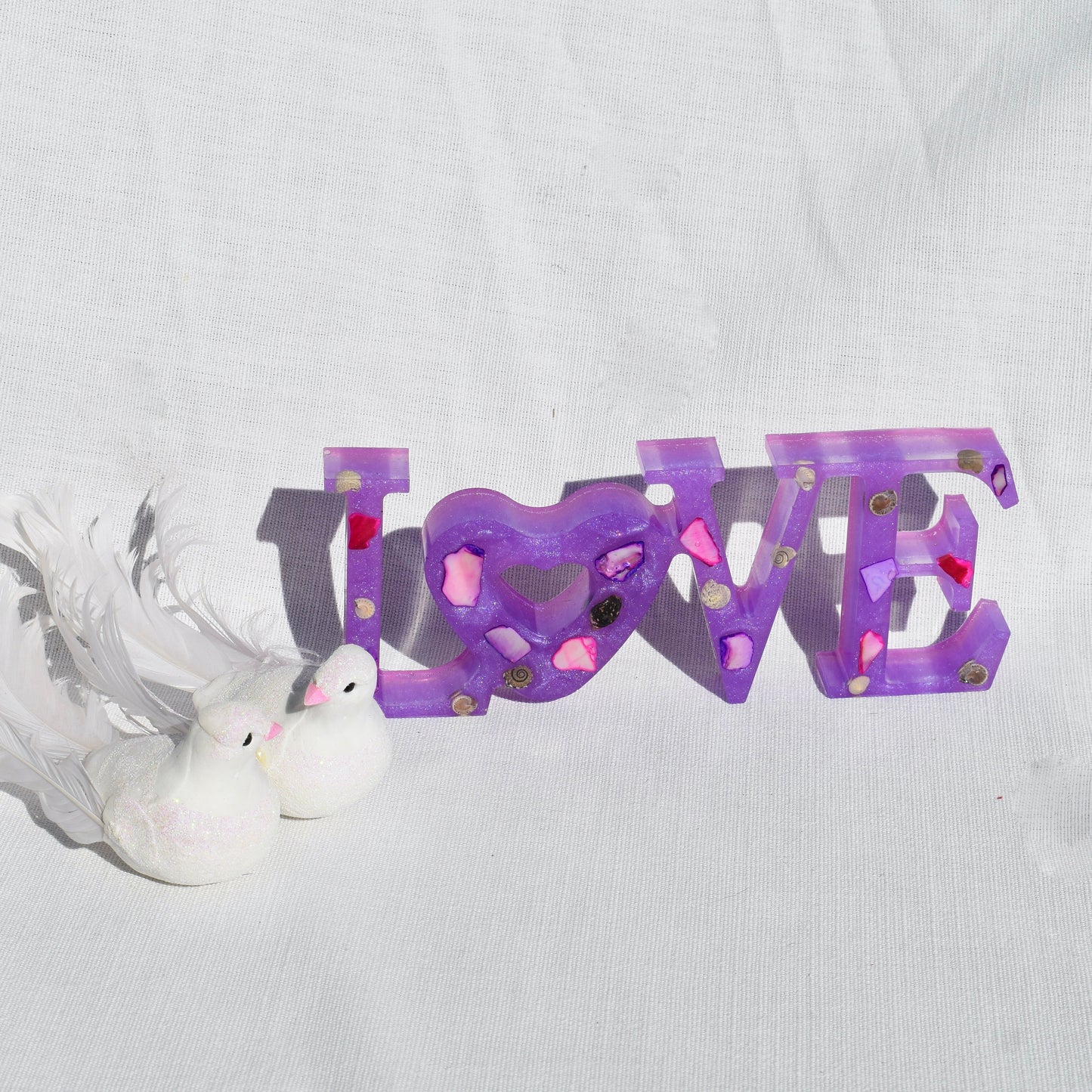 “Love” Word Art • Beach Themed Resin Word Art “LOVE” Decor