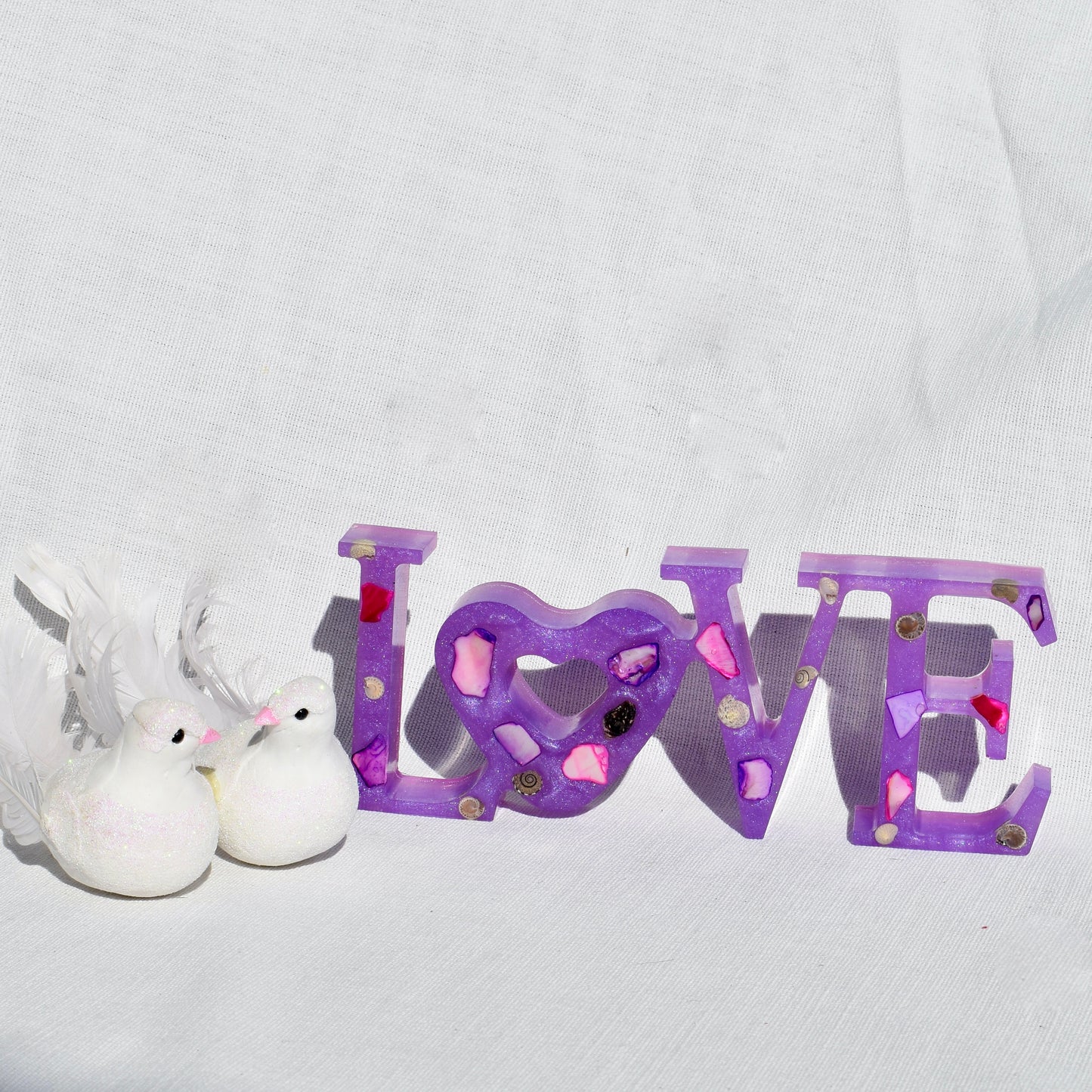 “Love” Word Art • Beach Themed Resin Word Art “LOVE” Decor