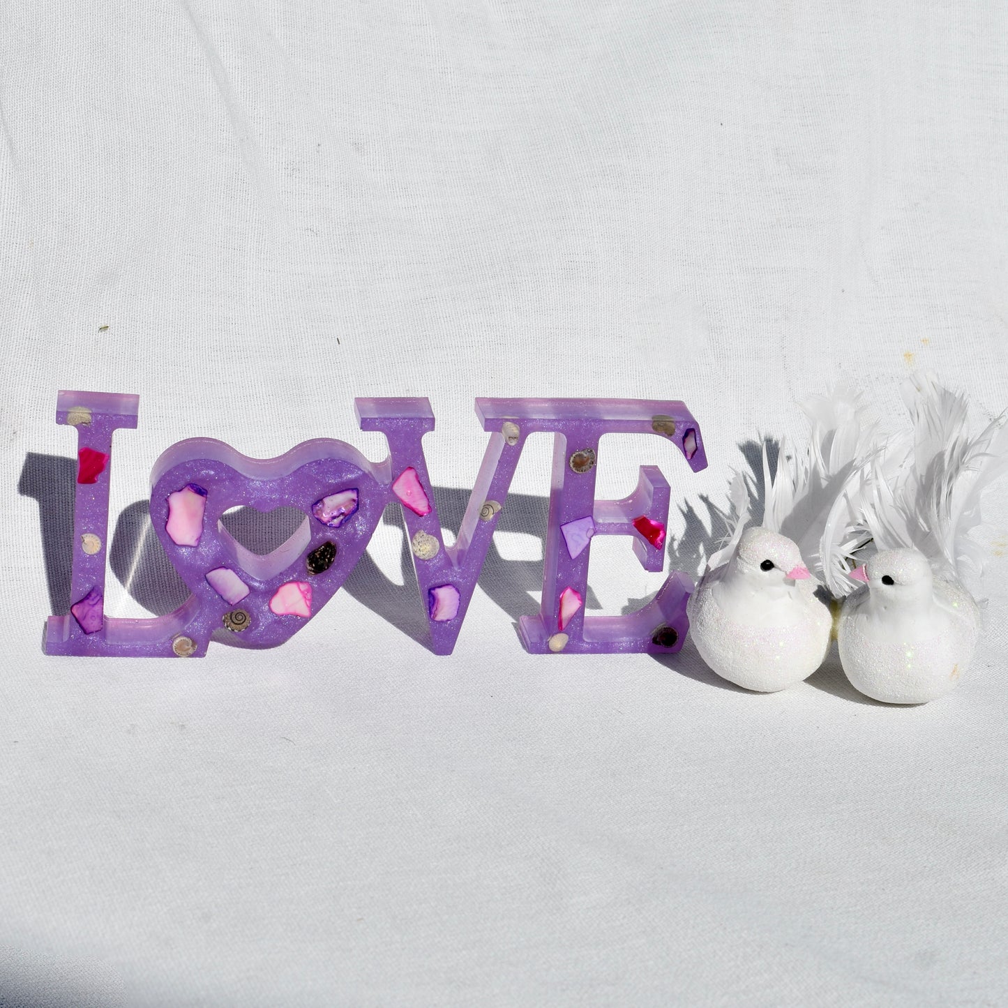 “Love” Word Art • Beach Themed Resin Word Art “LOVE” Decor