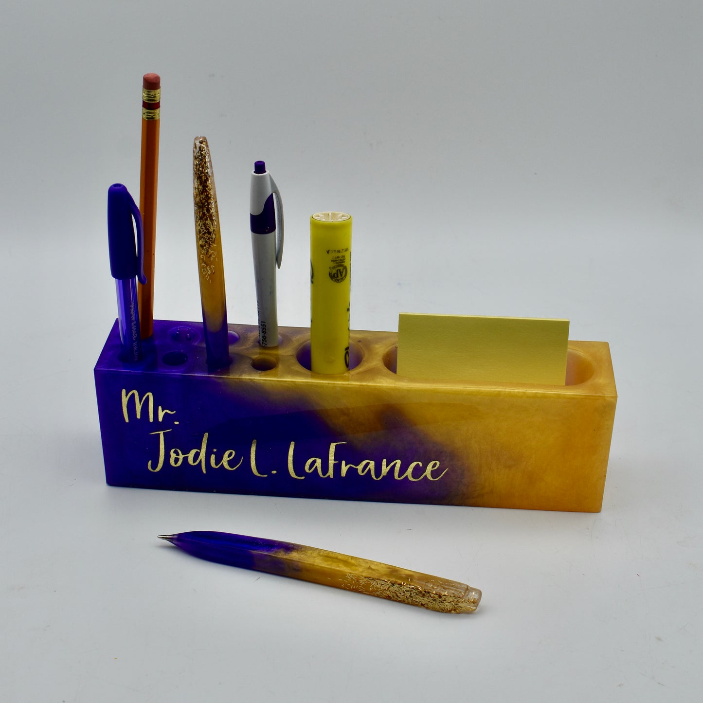 Pen Pencil Holder & Desk Organizer - Sorority/Fraternity Office Gift