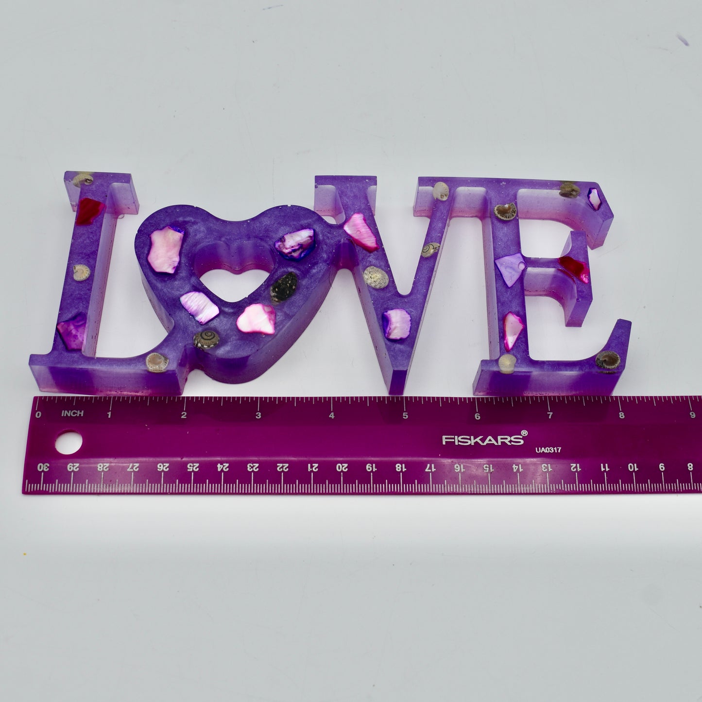 “Love” Word Art • Beach Themed Resin Word Art “LOVE” Decor