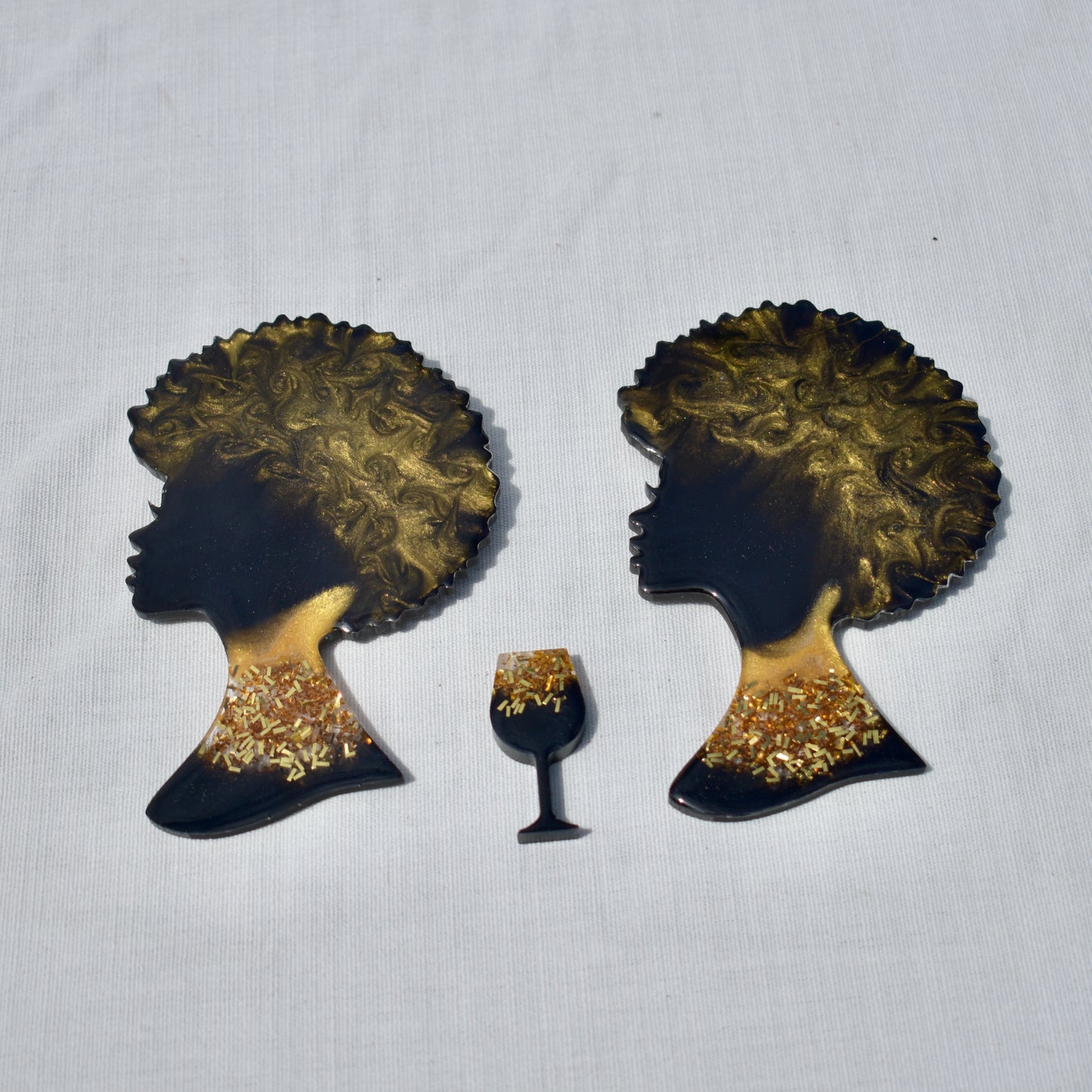 Afro Woman Coasters • Afro Queen Coasters • Afrocentric Gift • Black Girl Magic Coasters