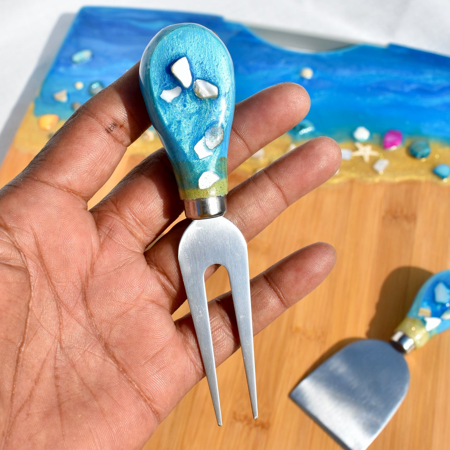 4-Piece Gourmet Cheese Tool Set • 3-Piece Beach Themed Cheese Knife Set • Custom Cheese Tools  Set