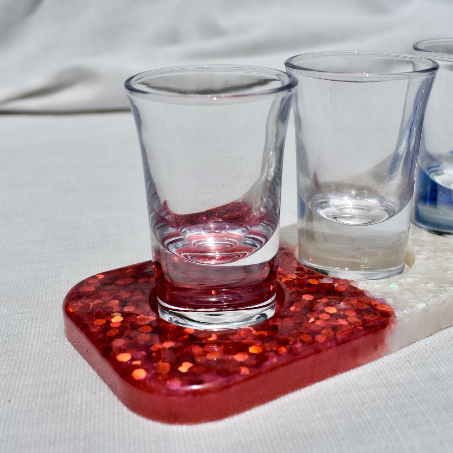 Patriotic Shot Glass Paddle 🇺🇸 Red White & Blue Shot Glass Paddle 🇺🇸 USA Beer Flight