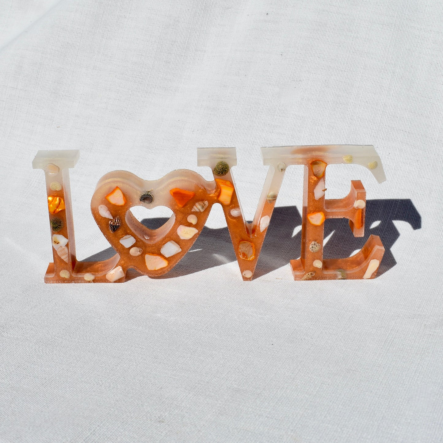 “Love” Word Art • Beach Themed Resin Word Art “LOVE” Decor