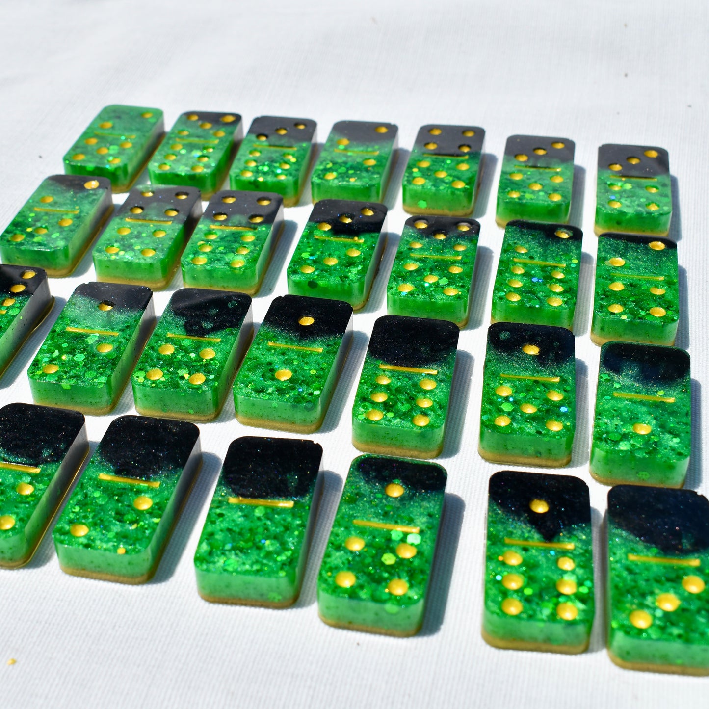 Jamaican Themed Dominoes • Jamaican Flag Dominos • Double Six Dominos Set