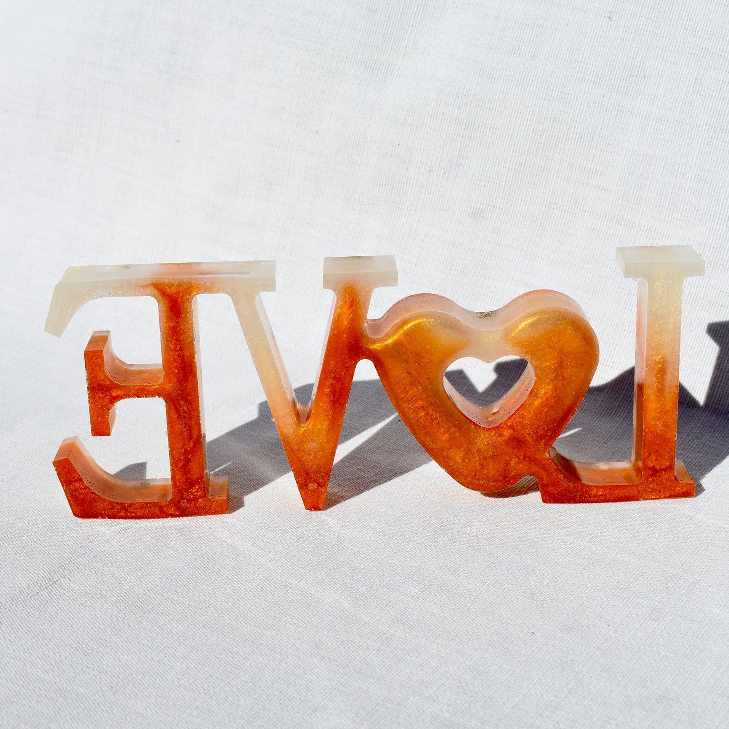 “Love” Word Art • Beach Themed Resin Word Art “LOVE” Decor