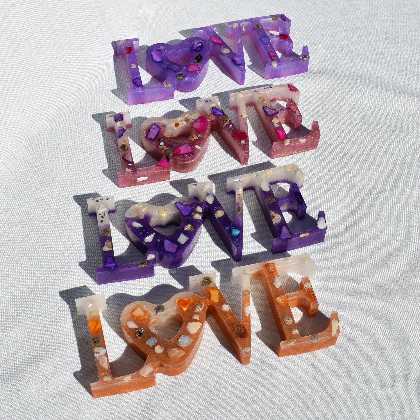 “Love” Word Art • Beach Themed Resin Word Art “LOVE” Decor