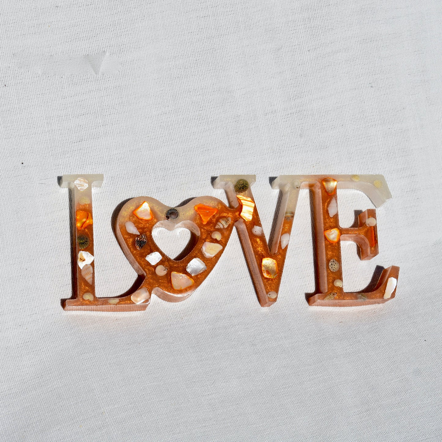 “Love” Word Art • Beach Themed Resin Word Art “LOVE” Decor