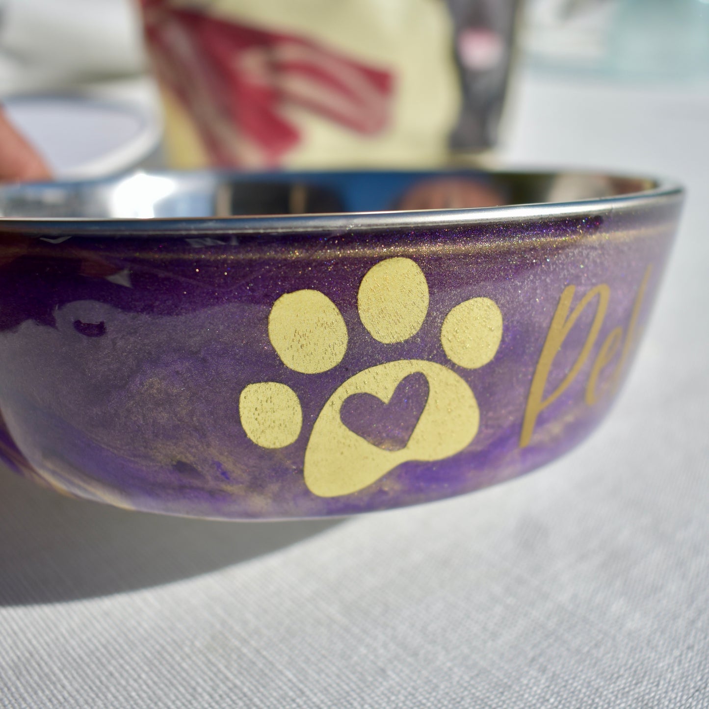 Personalized Stainless Steel Dog Food Bowl  - 2 Styles