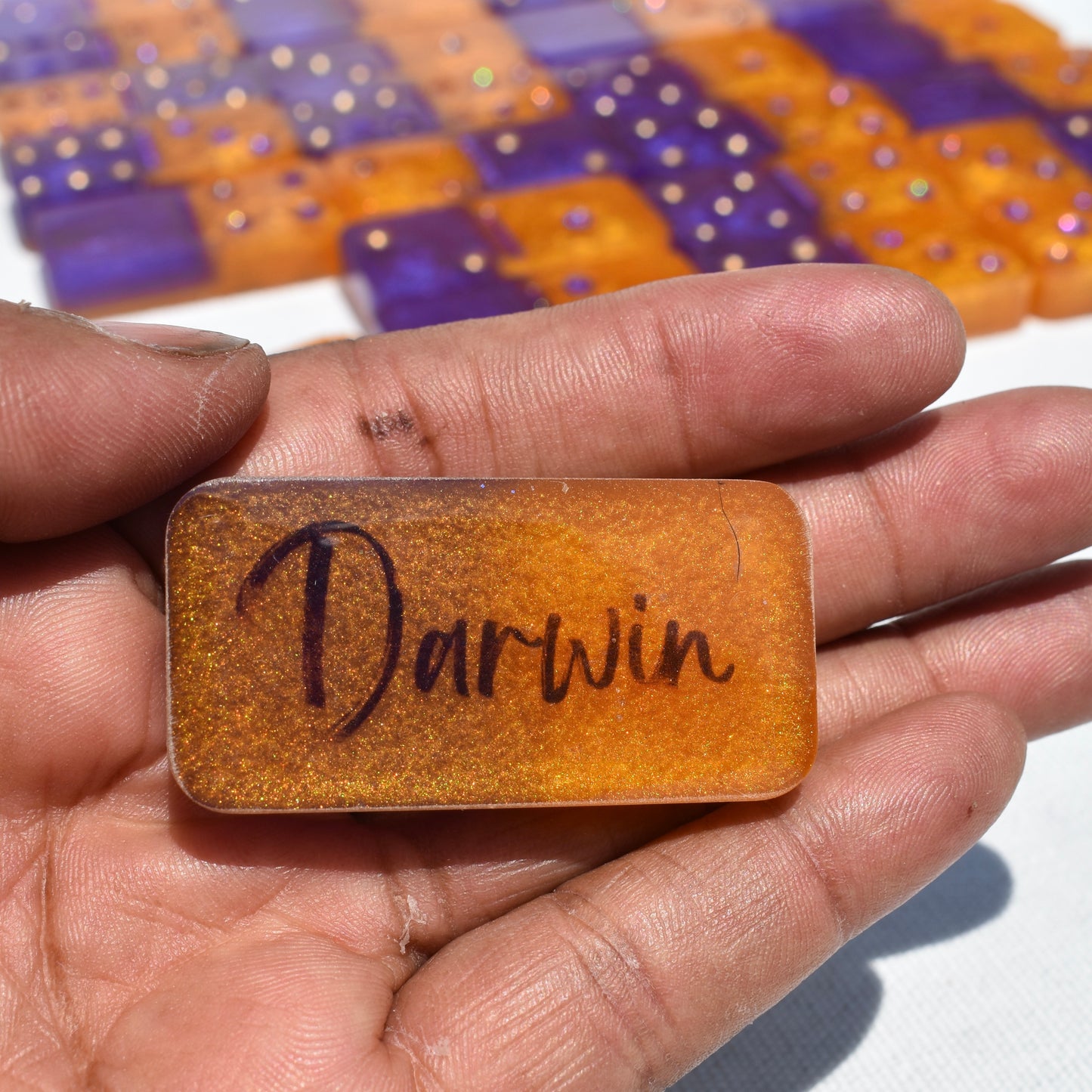 Fall Resin Dominoes Set • Personalized Domino Gift Set • Made-to-Order Dominoes Gift