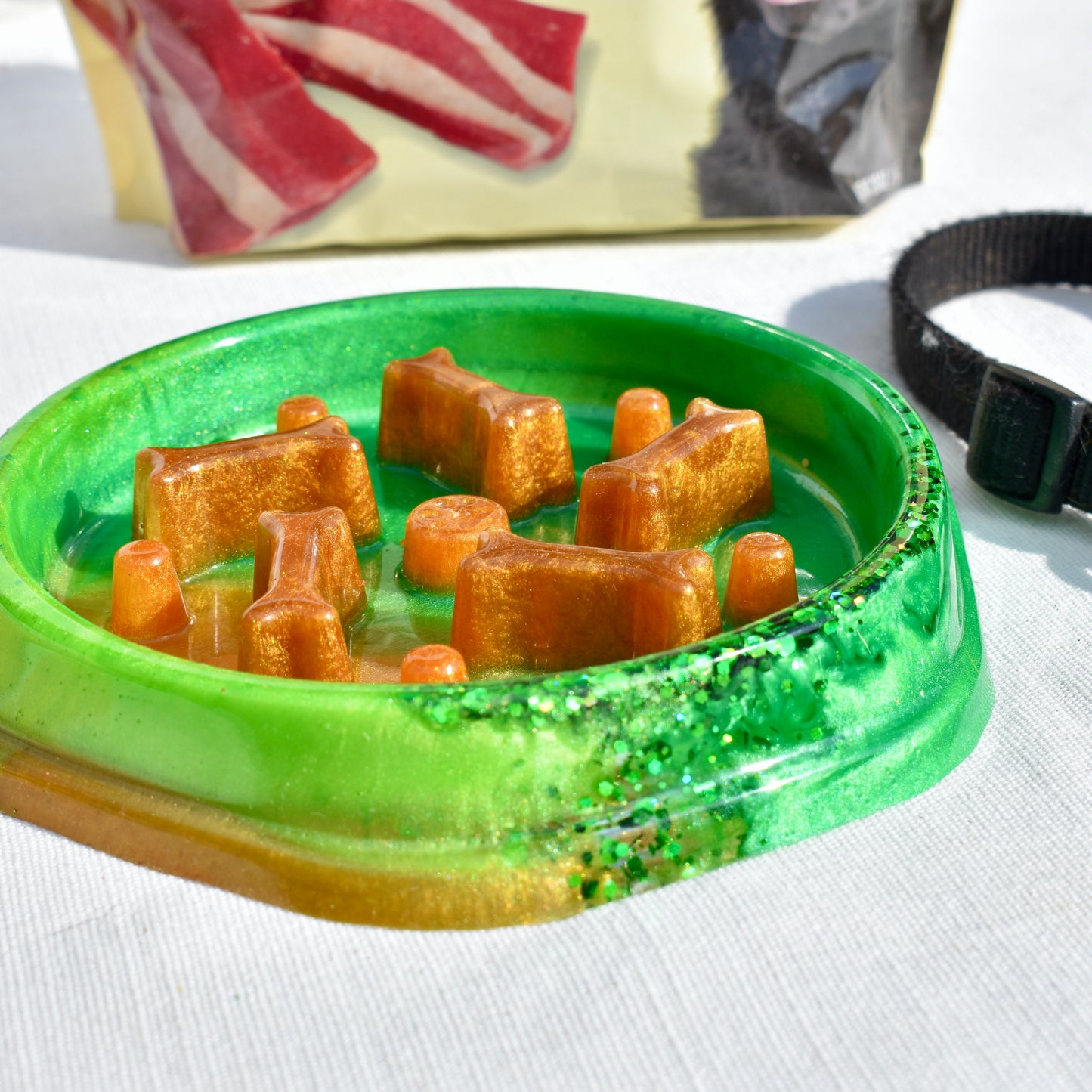 St. Patrick’s Day Personalized SLOW FEEDER Dog Bowl – Shamrock Personalized Pet Bowl - Pet Bowl with Name