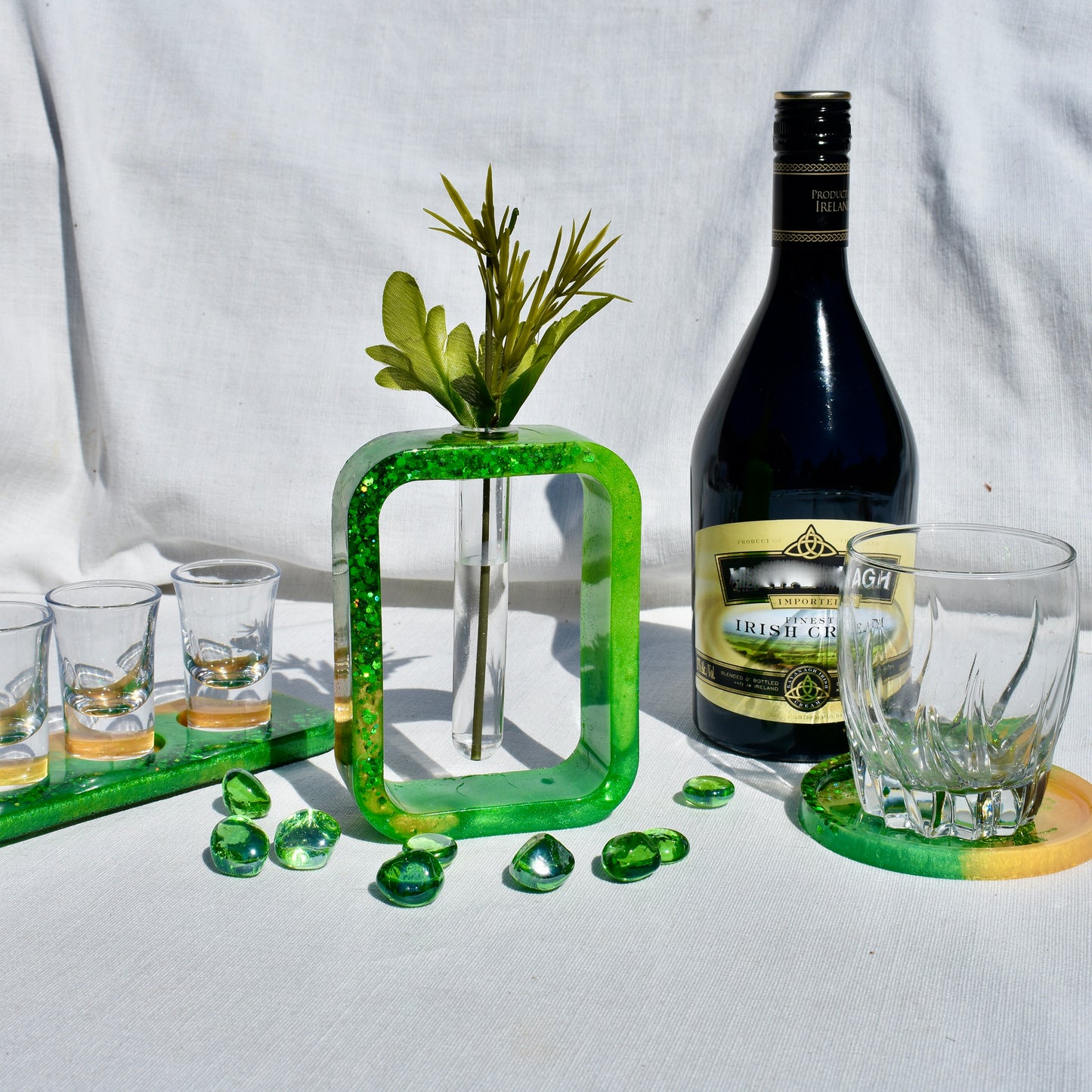 Irish Themed Propagation Vase (2-piece set) • Hydroponic Plant Cutting Vase