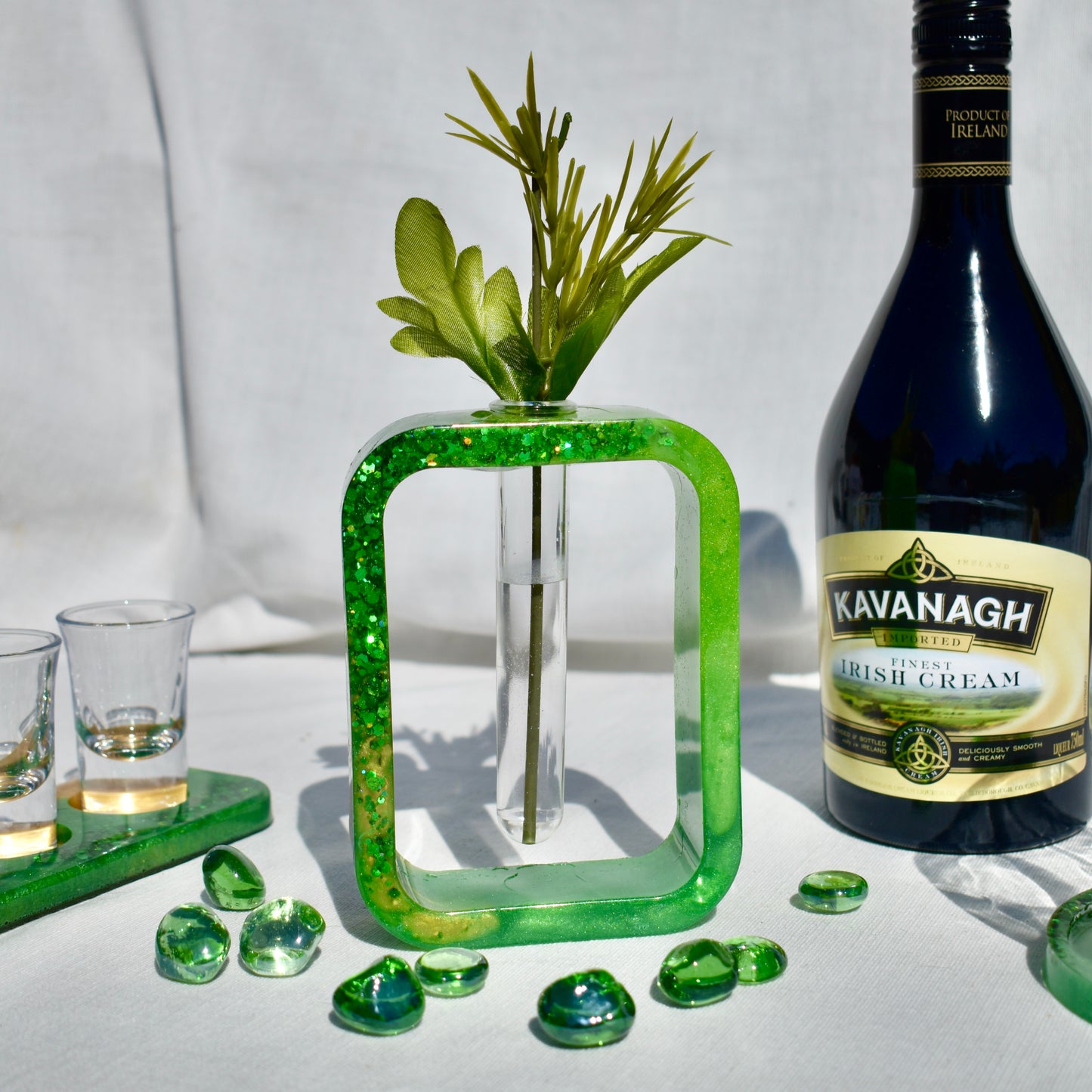 Irish Themed Propagation Vase (2-piece set) • Hydroponic Plant Cutting Vase