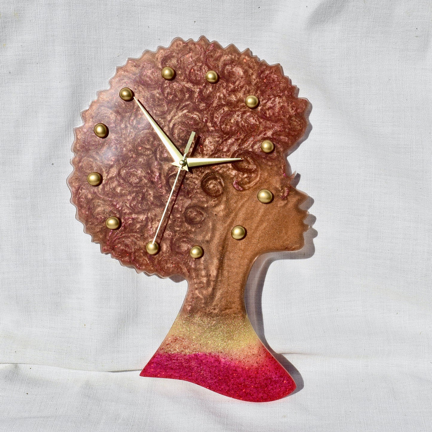Afro Lady Wall Clock • Black Woman Wall Clock • Diva Wall Clock