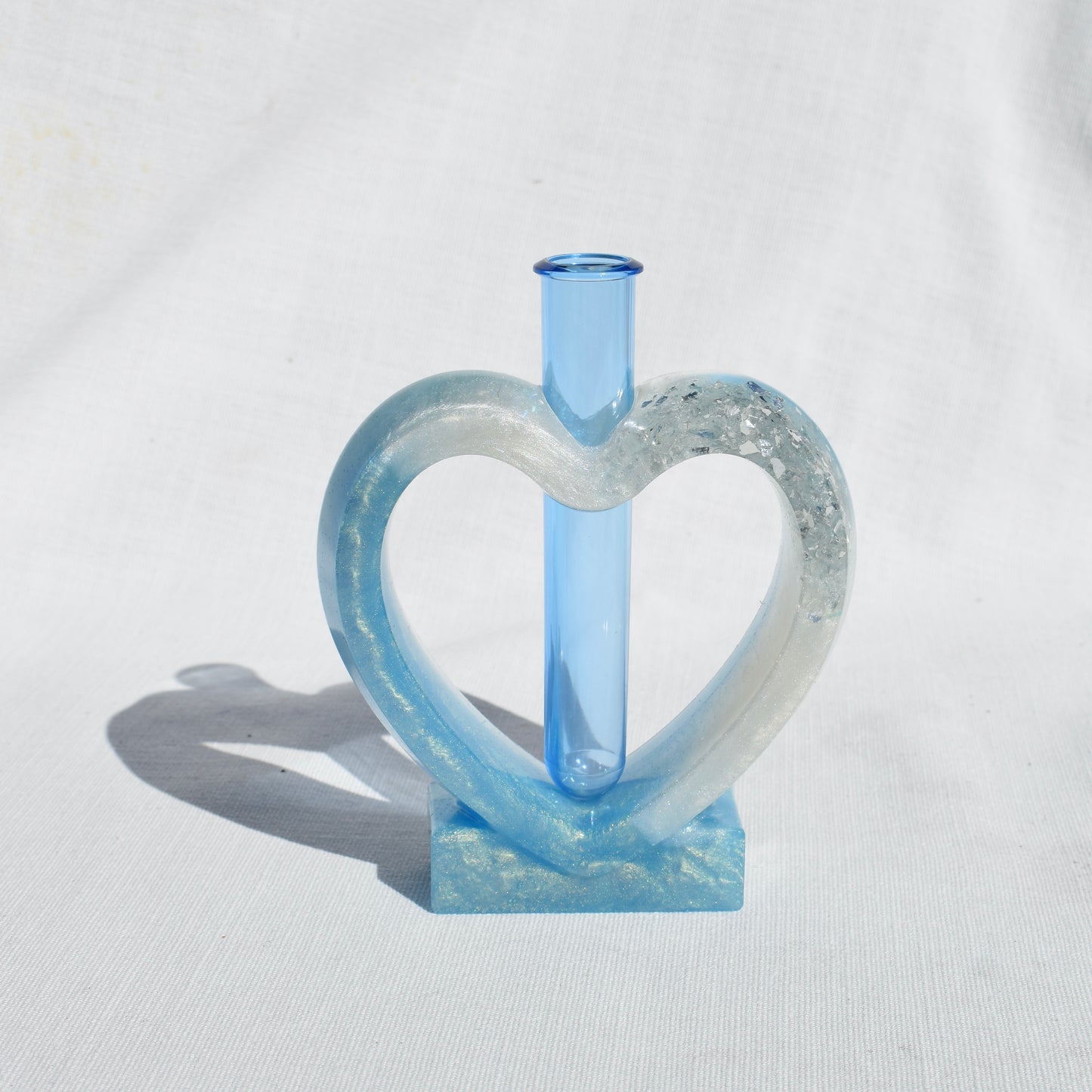 Heart Shaped Propagation Vase (2-piece set) • Hydroponic Plant Cutting Vase • Geometric Vase