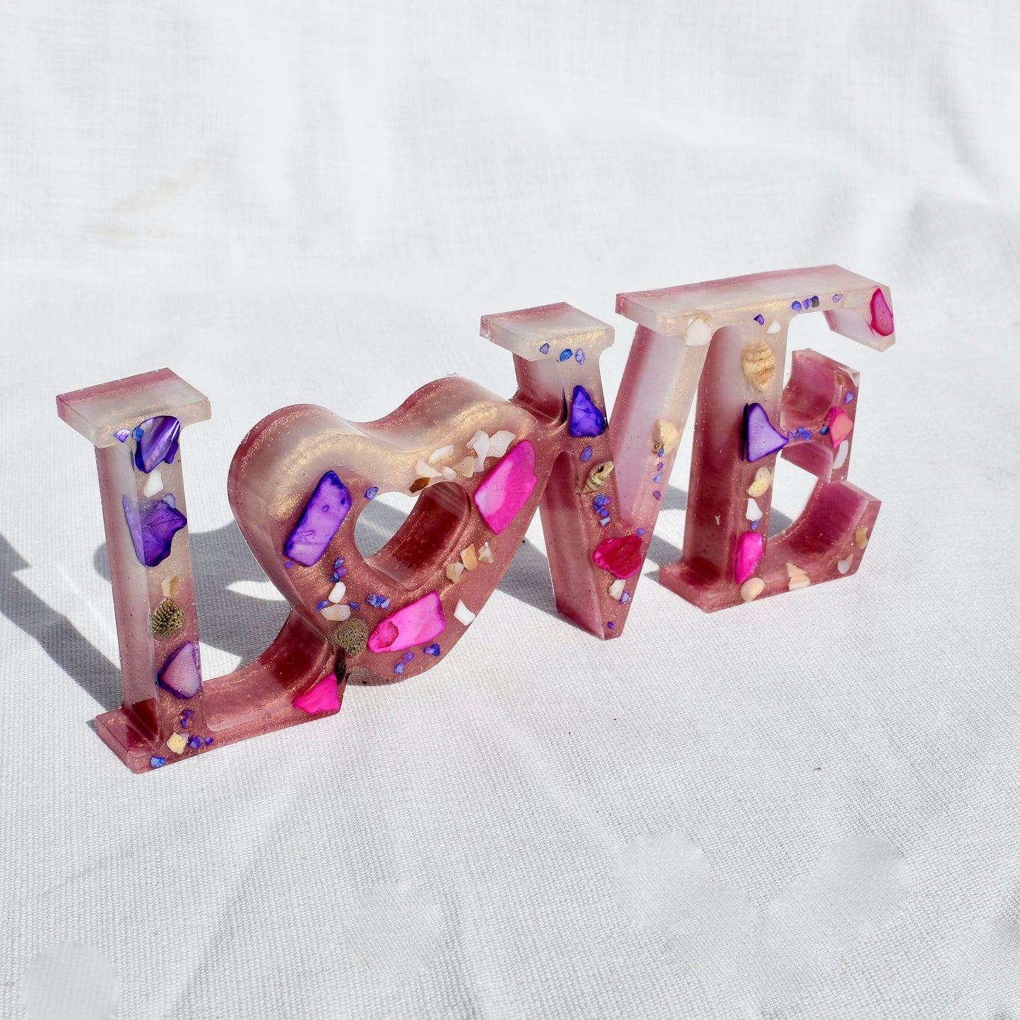 “Love” Word Art • Beach Themed Resin Word Art “LOVE” Decor