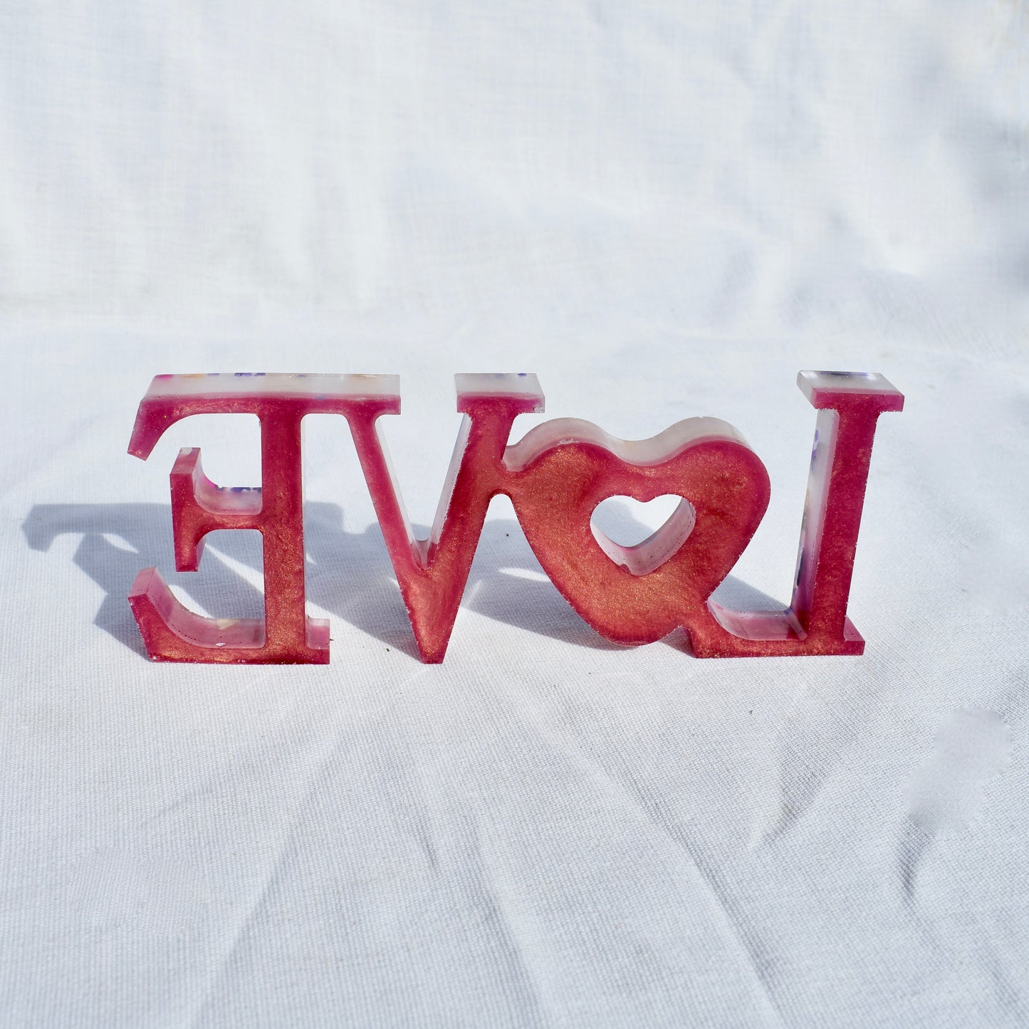 “Love” Word Art • Beach Themed Resin Word Art “LOVE” Decor