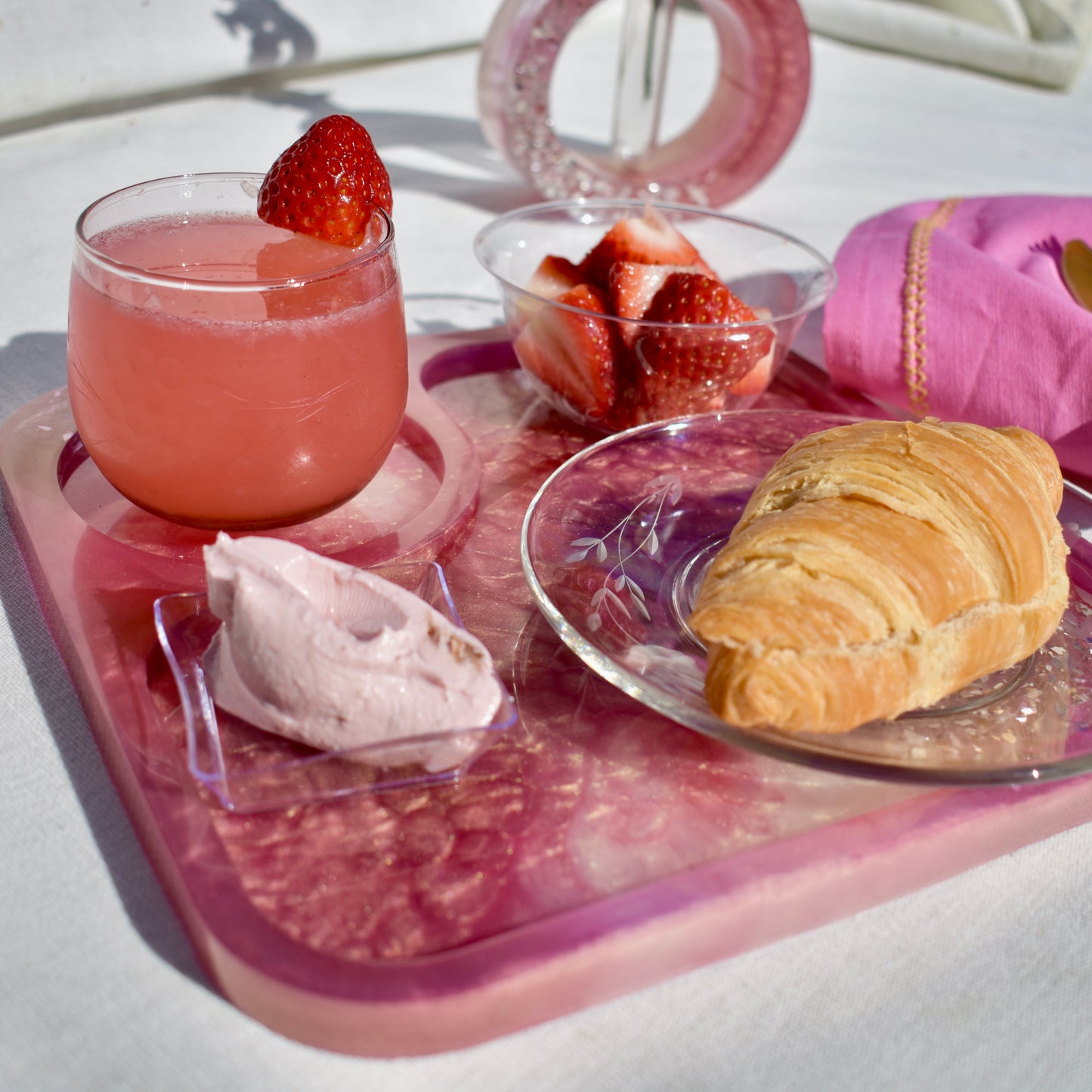 Rose Quartz Breakfast  & Snack Tray