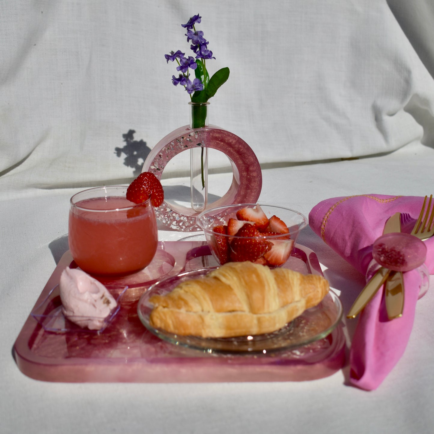 Rose Quartz Breakfast  & Snack Tray