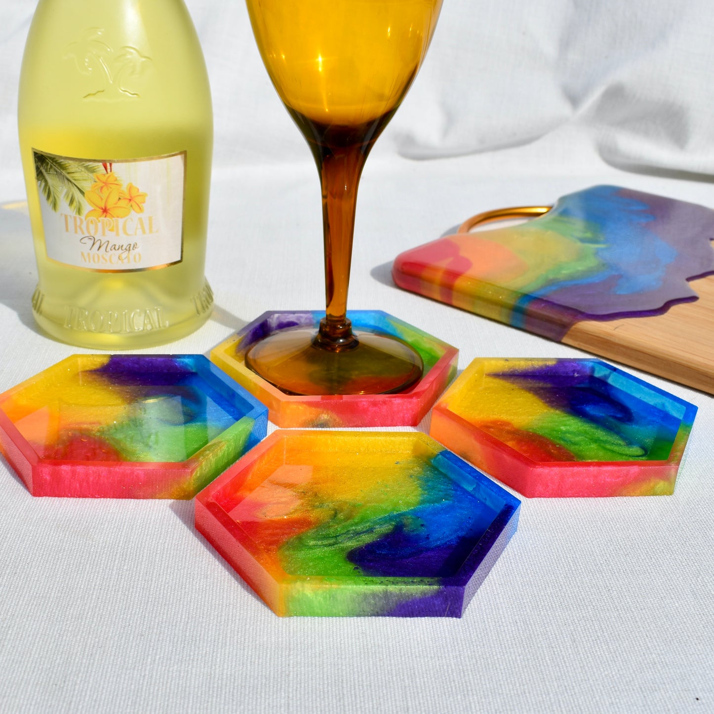 LGBTQ Coaster Set • LGBTQ Pride Coasters • Rainbow Coasters