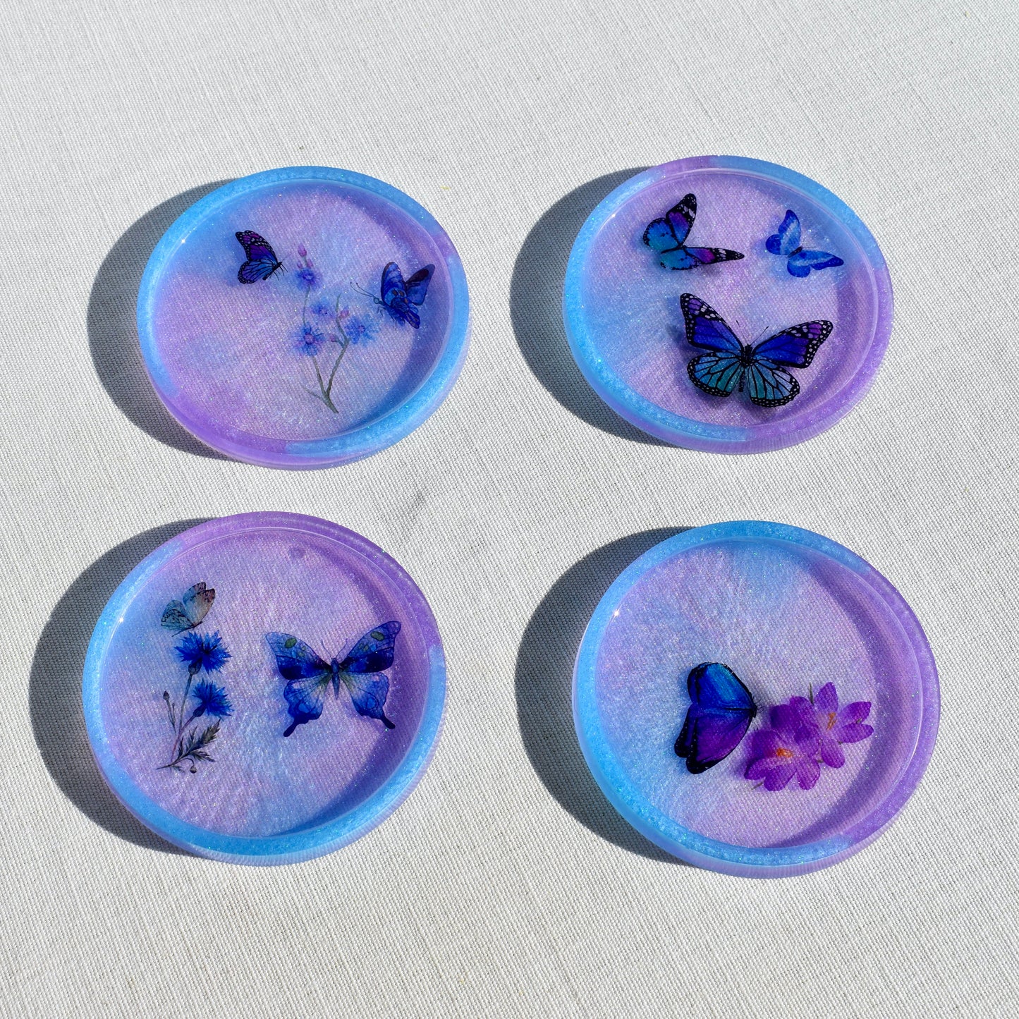 3D Butterfly Coasters (Assorted Colors)