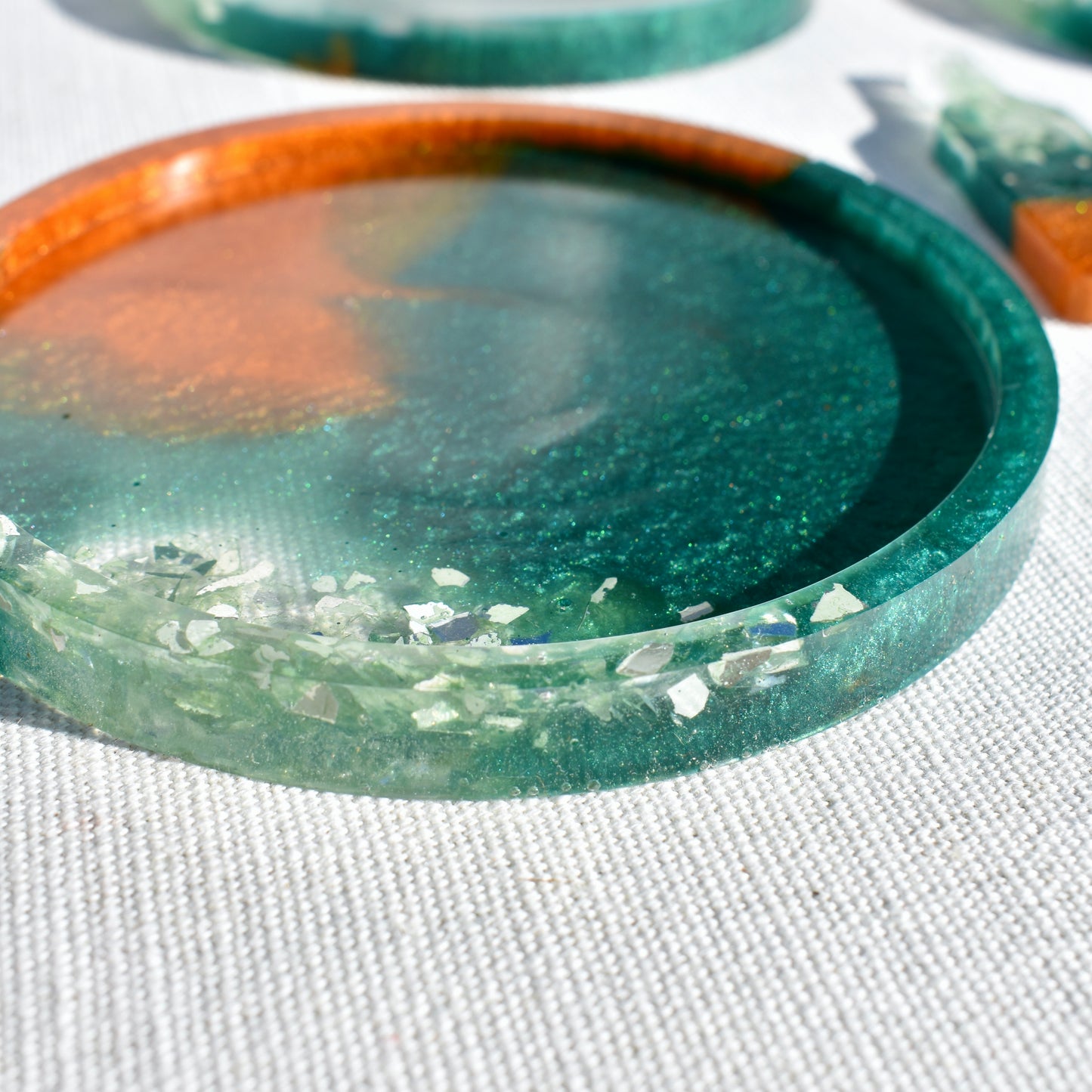 Crushed Glass Beverage Coasters