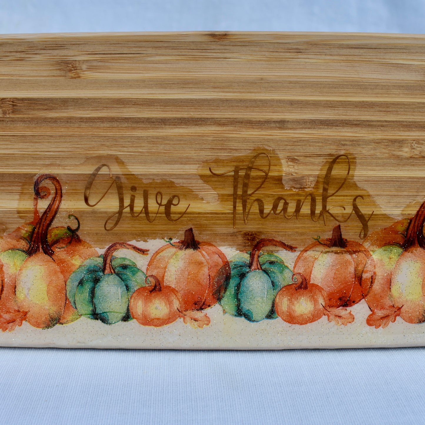 Pumpkin “Give Thanks” Bread Board • Pumpkin Vibe Charcuterie Board