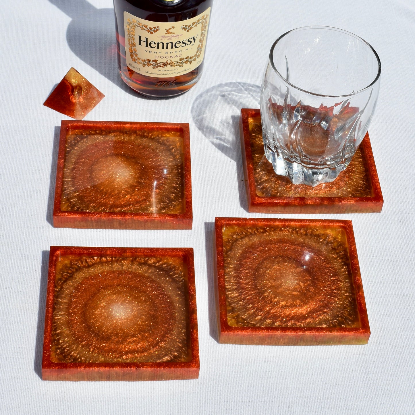 Fall Themed Coaster Set • Autumn Vibes Square Coasters 🍁 Thanksgiving Coaster Set