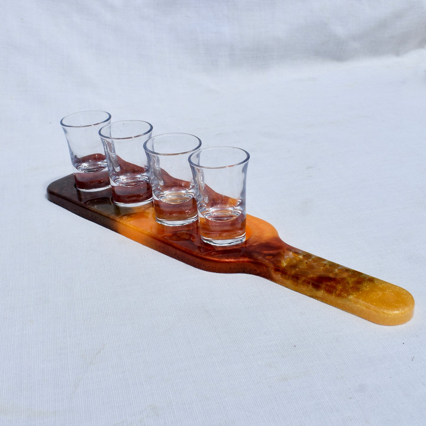 Autumn Shot Glass Holder • Shot Glass Paddle • Home Barware • Candle Holder