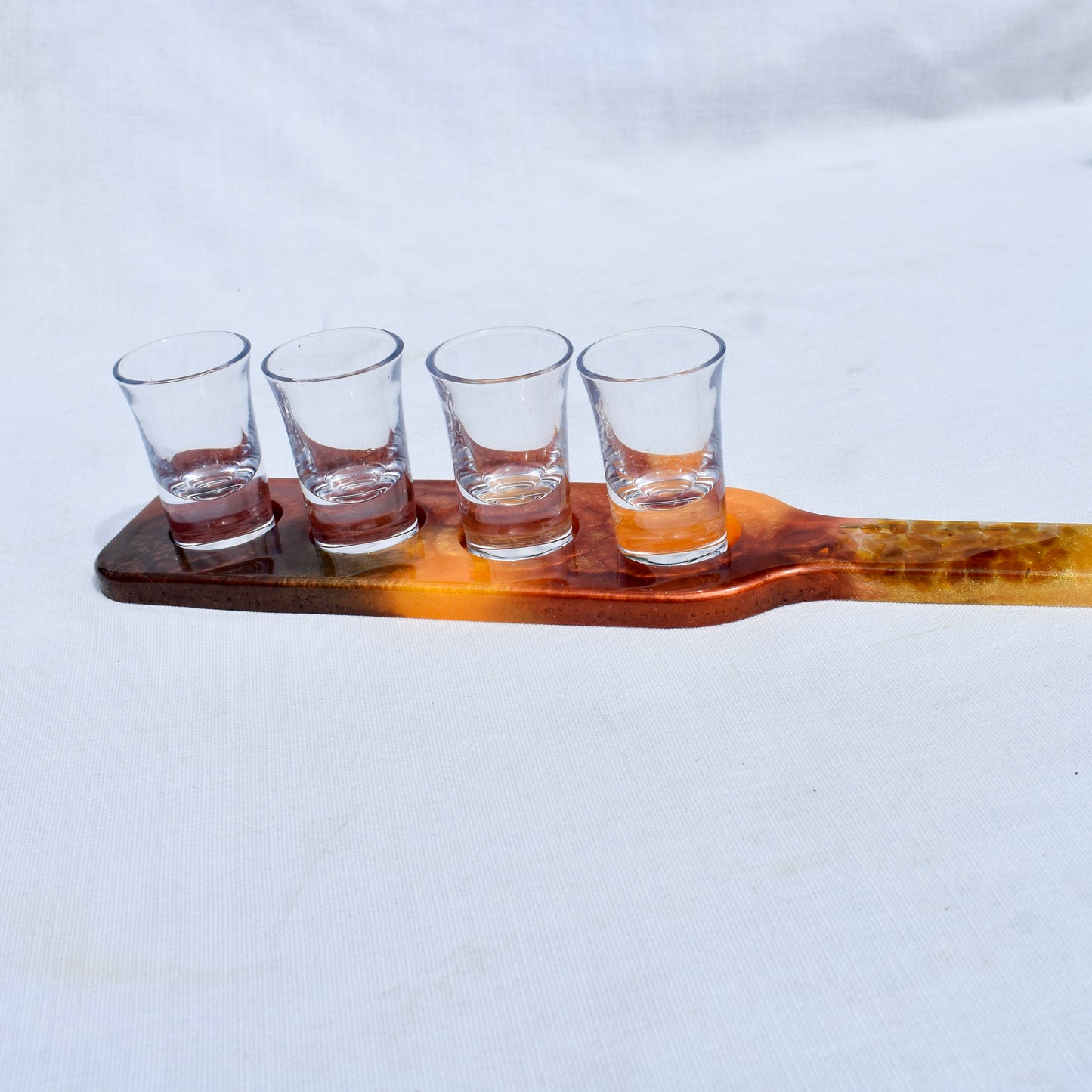 Autumn Shot Glass Holder • Shot Glass Paddle • Home Barware • Candle Holder