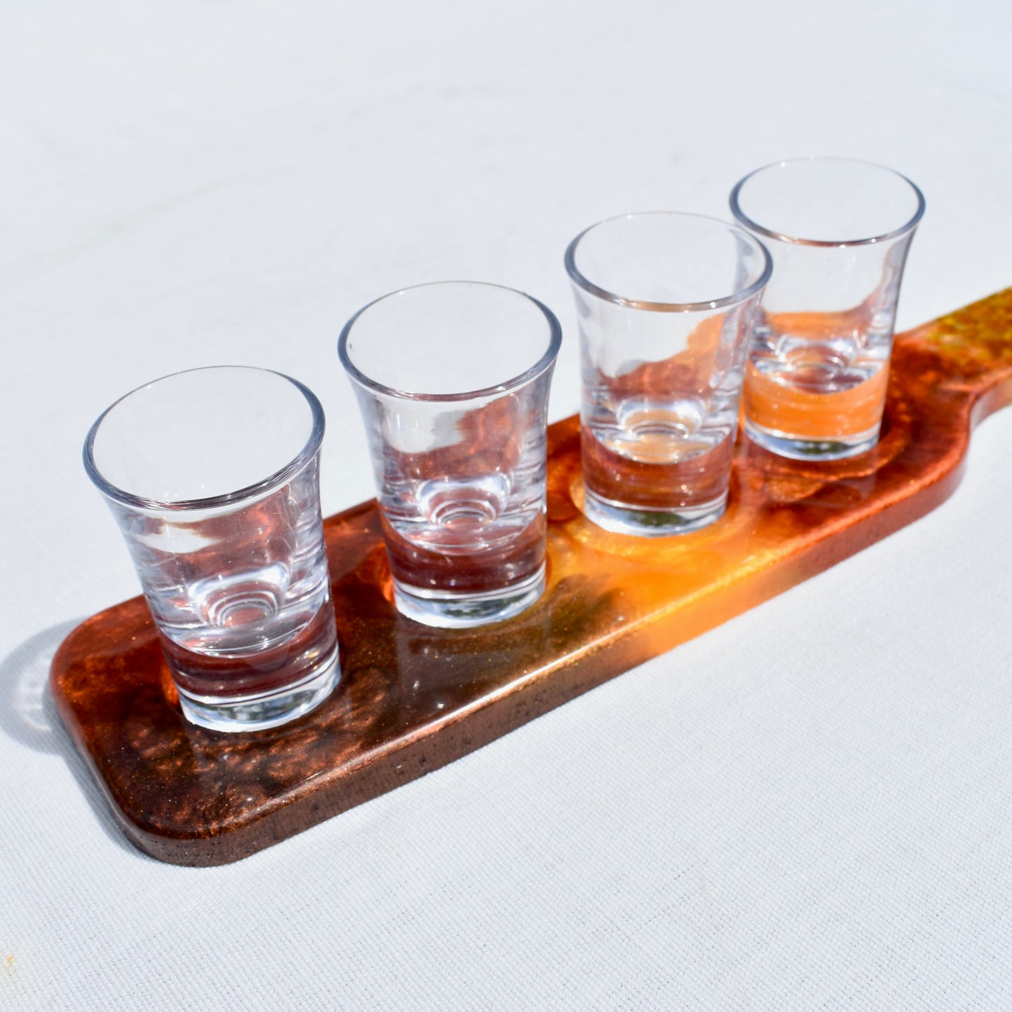 Autumn Shot Glass Holder • Shot Glass Paddle • Home Barware • Candle Holder