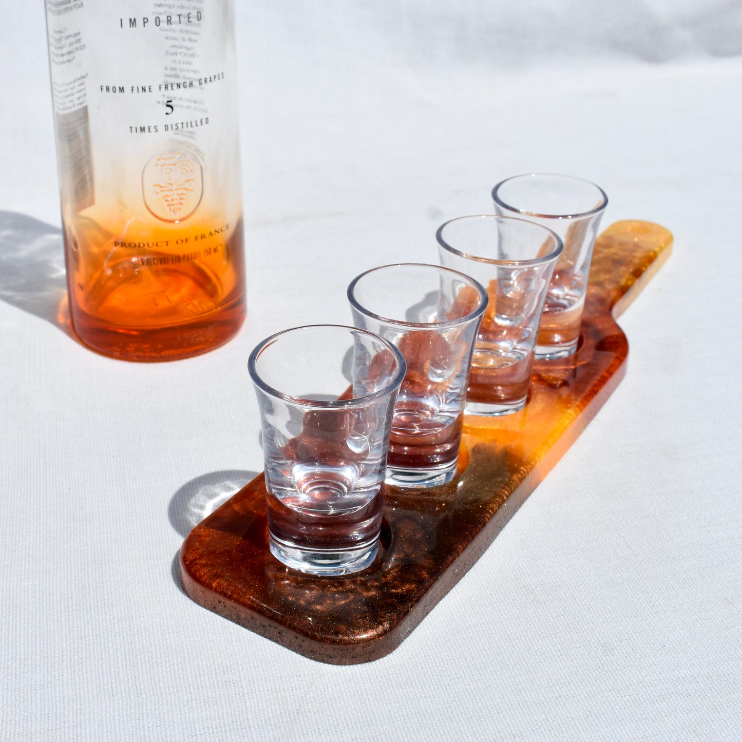 Autumn Shot Glass Holder • Shot Glass Paddle • Home Barware • Candle Holder