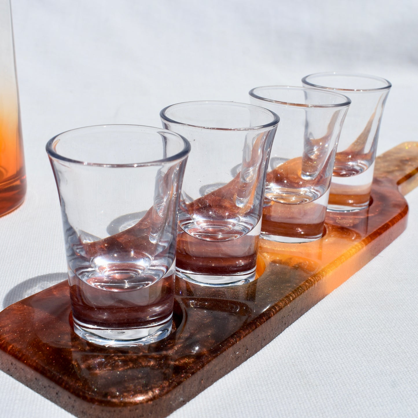 Autumn Shot Glass Holder • Shot Glass Paddle • Home Barware • Candle Holder