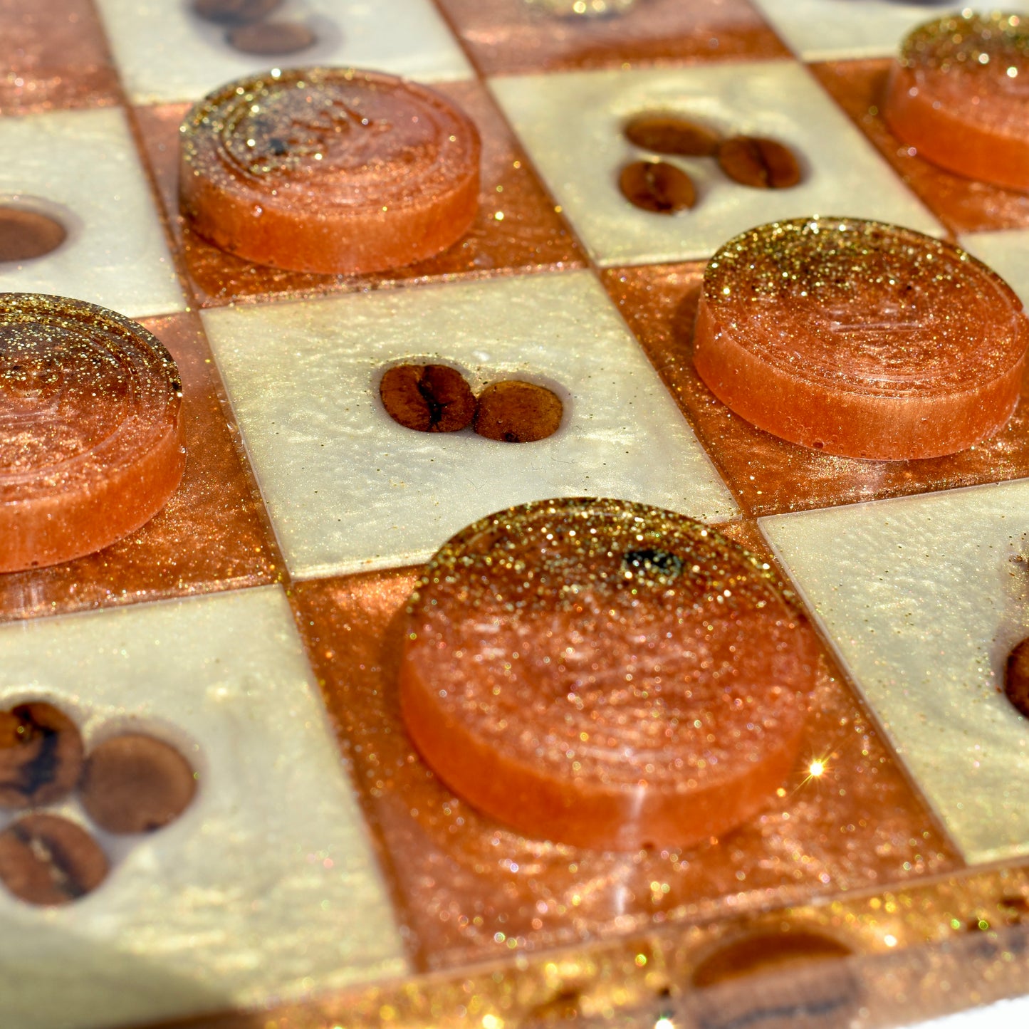 Coffee Bean Chess/Checkers Set ☕️ Coffee Lover Chess/Checkers Set