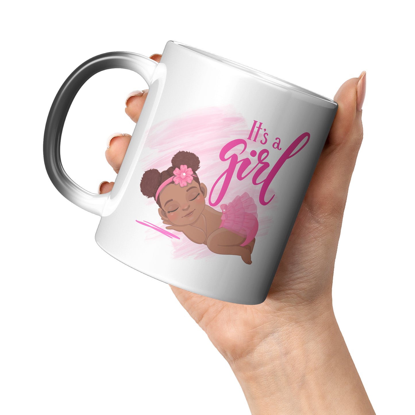 “It’s a Beautiful Brown Girl” Coffee Mug •  “Magic” Gender Reveal Mug • Gender Reveal Coffee Mug