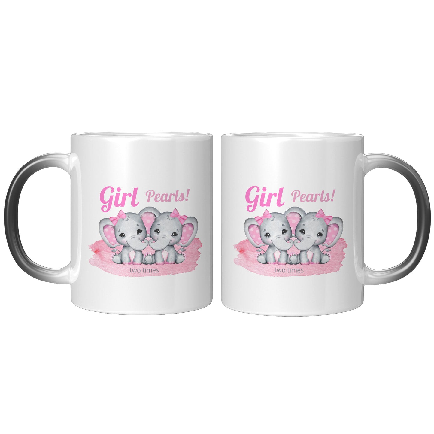 “Magic” Gender Reveal Twin Girls Mug • Having 2 Baby Girls Coffee Mug •  Twin Pregnancy Announcement Mug