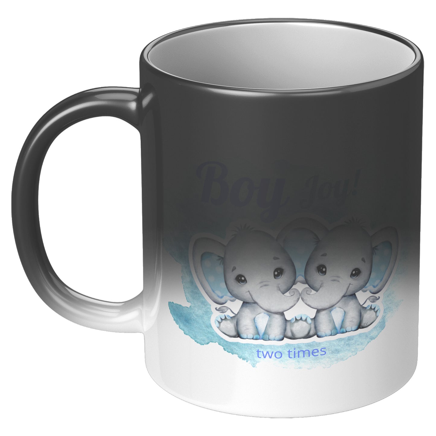 Twin Boys “Magic” Gender Reveal Mug • Boy Joy 2x Coffee Mug •  Twin Pregnancy Announcement Mug