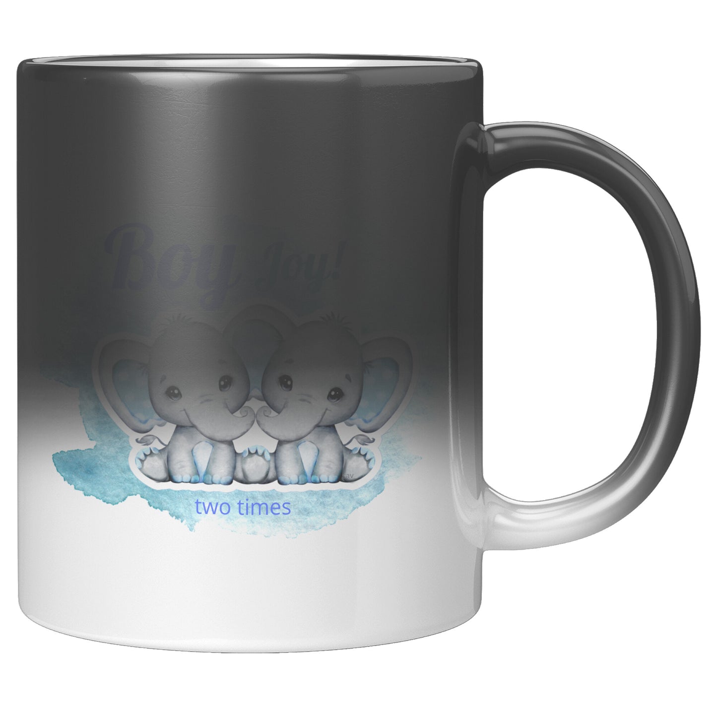 Twin Boys “Magic” Gender Reveal Mug • Boy Joy 2x Coffee Mug •  Twin Pregnancy Announcement Mug