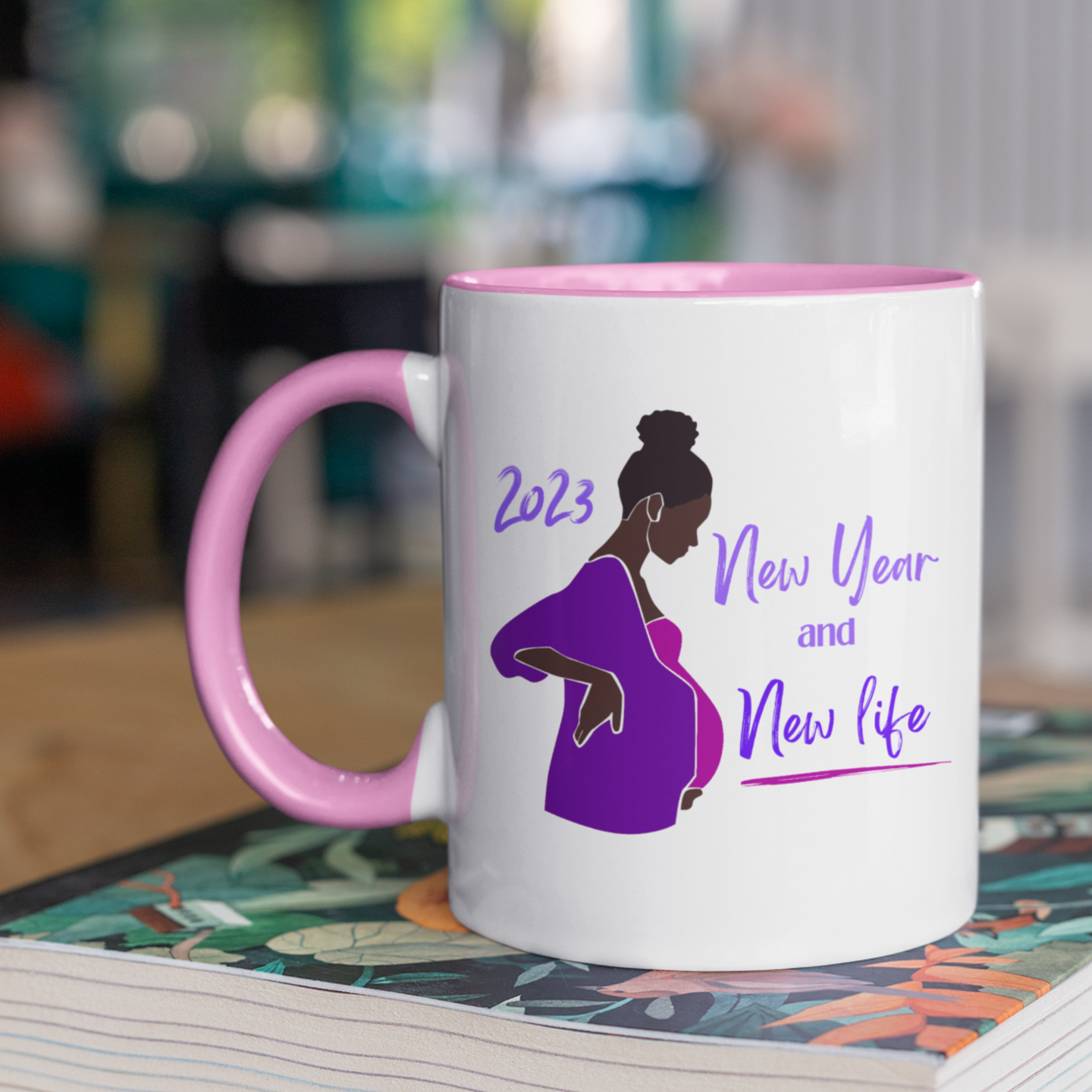 Purple Grandma Mug •  2023 New Year & New Life • 2023 Pregnancy Announcement Coffee Mug