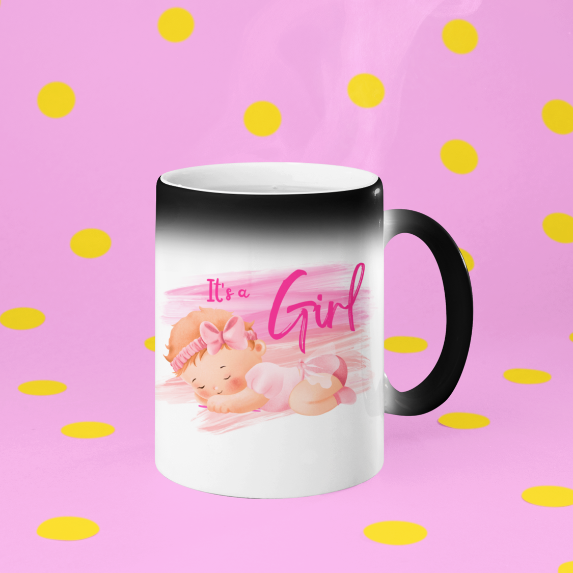 “It’s a Girl” Coffee Mug 🎀“Magic” Gender Reveal Mug 🎀 Gender Reveal Coffee Mug