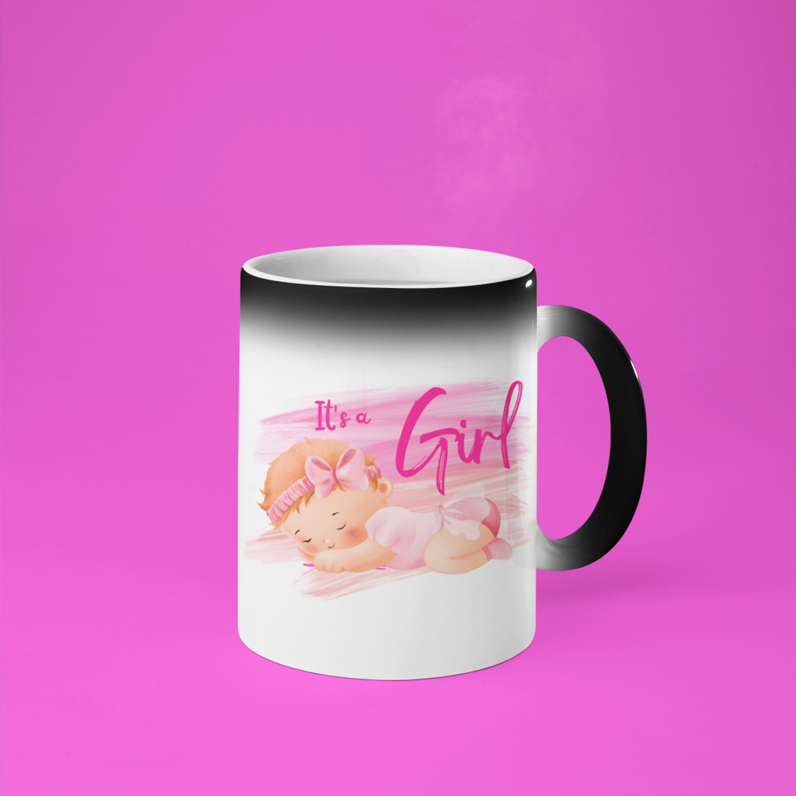 “It’s a Girl” Coffee Mug 🎀“Magic” Gender Reveal Mug 🎀 Gender Reveal Coffee Mug