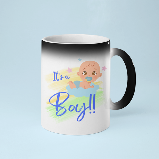 “It’s a Boy” Coffee Mug •  “Magic” Gender Reveal Mug 🍼 Gender Reveal Coffee Mug