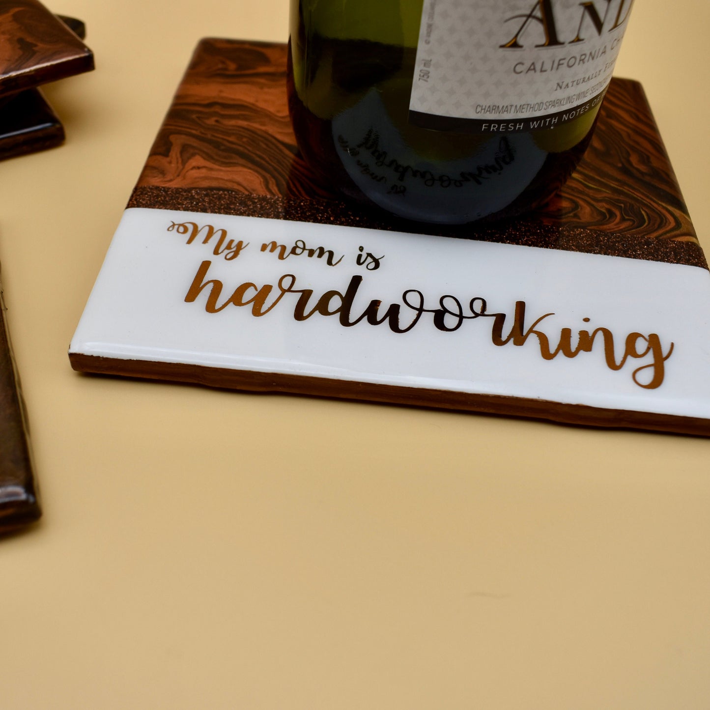 Presents for Mom - Unique Mom Day Gift Idea - Personalized Coasters – Mother’s Day Cards - Gift for Wife