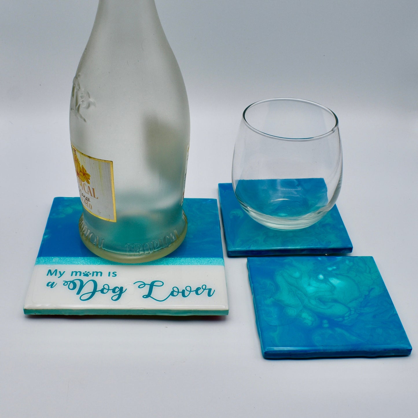 My Mom is a Dog Lover Ceramic Beverage Coaster Set