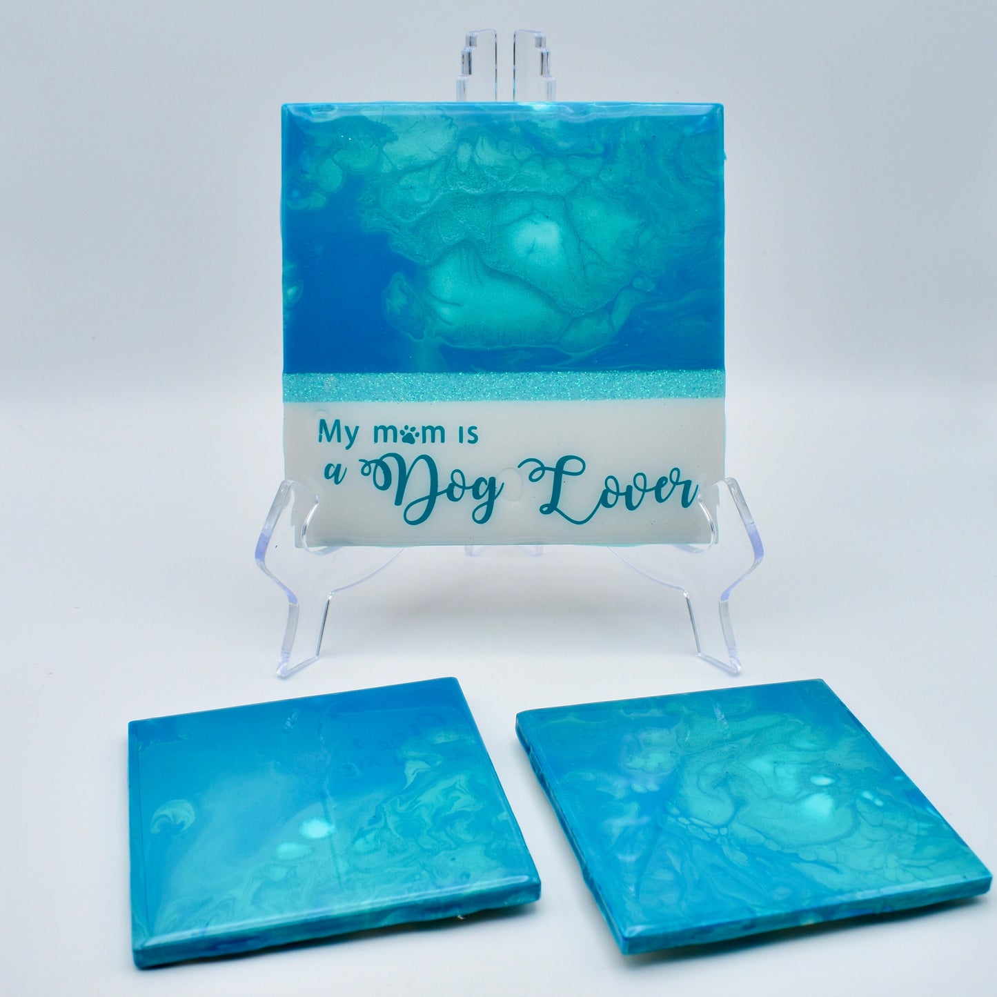 Dog Mom Ceramic Drink Coaster Set