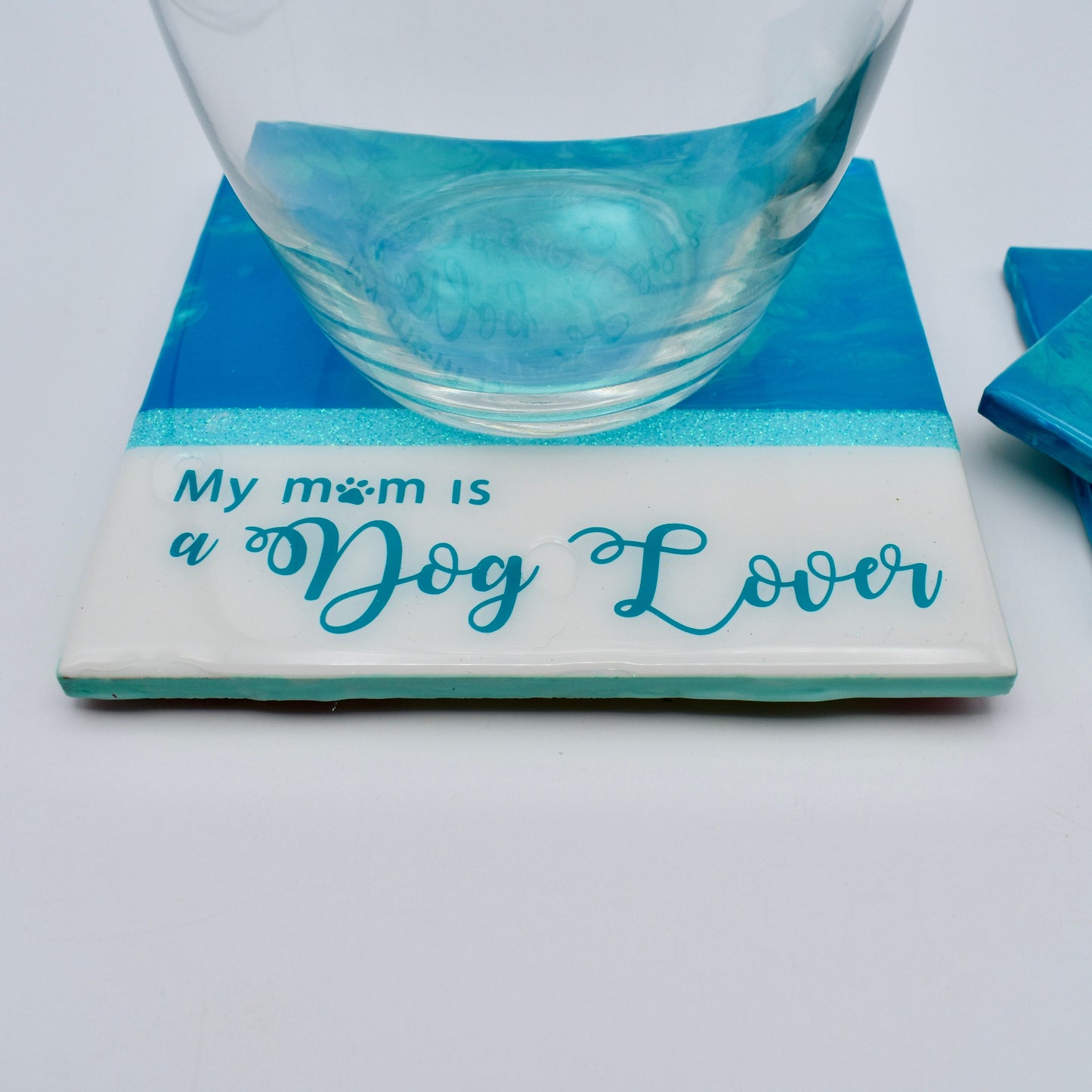 Dog Mom Ceramic Drink Coaster Set