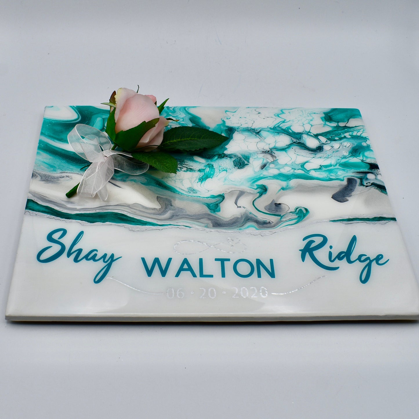 Personalized Ceramic Wedding Trivet • Bridal Shower/Wedding Gift